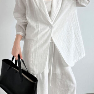 Lightweight Linen-Look Blazer